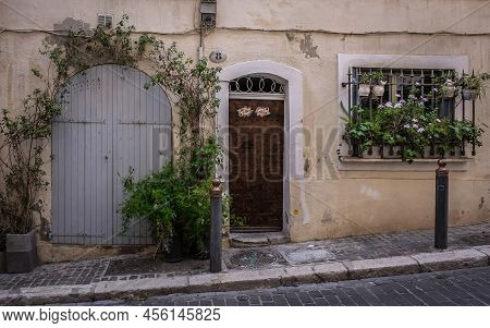 Marseille, France, May 2022, Close Up Of An Entrance House In Le Panier District