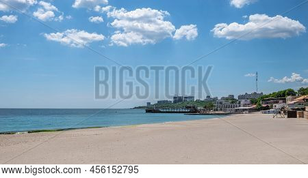 Odessa, Ukraine 27.05.2022. Deserted Lanzheron Beach In Odessa During The War In Ukraine