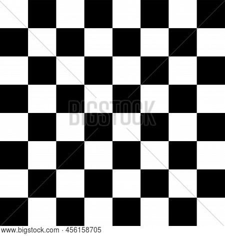 Game Of Chess. White And Black Background, Sports And Recreation. Board For Playing Chess. Battles O