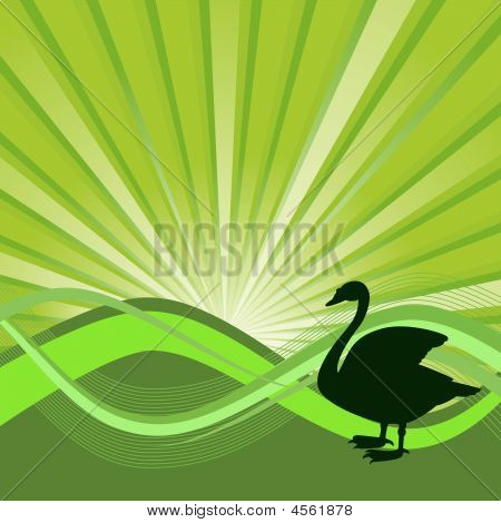 Green Ecological Background. Vector Illustration