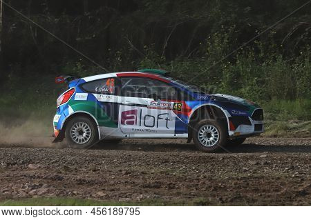 Kocaeli, Turkey - December 26, 2021: Caglayan Celik Drives Ford Fiesta R5 Of Castrol Ford Team Turke