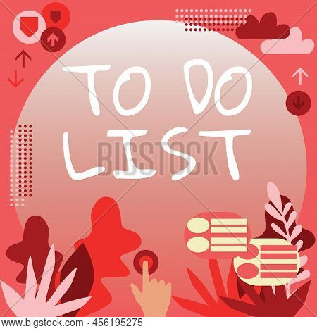 Inspiration Showing Sign To Do List. Concept Meaning A Structure That Usualy Made In Paper Contining