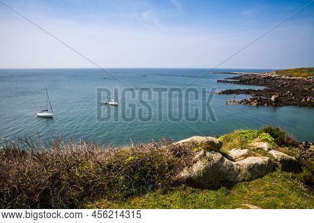Chausey Island Coast And Cliffs Landscape In Brittany, France