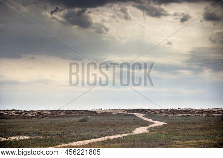 Way To The Sea Near The Eastern Syvash On Arabat Spit, Ukraine