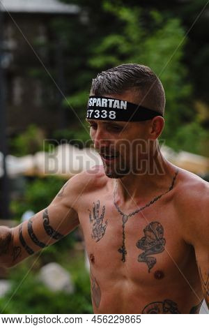 Encamp, Andorra : 2022 June 11 : Competitors Participate In The 2020 Spartan Race Obstacle Racing Ch