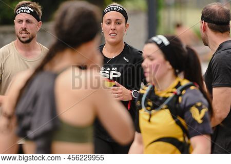 Encamp, Andorra : 2022 June 11 : Competitors Participate In The 2020 Spartan Race Obstacle Racing Ch