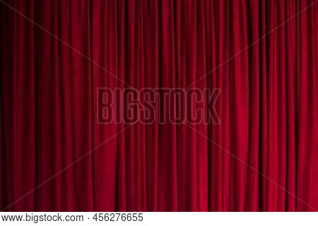 Red Background, Red Curtain Texture, Theater Curtain.