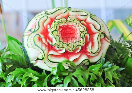 Thailand watermeloen carving