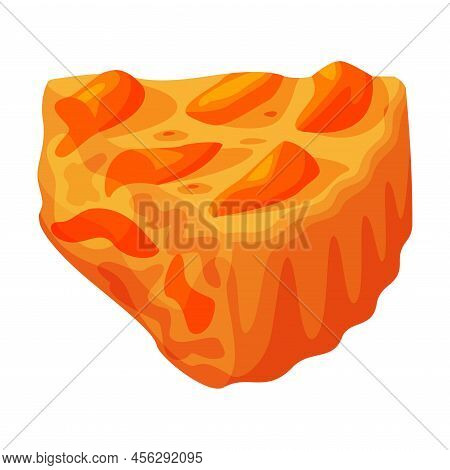 Cut Piece Of Baked Pie With Sweet Apricot Filling And Shortcrust Pastry Vector Illustration