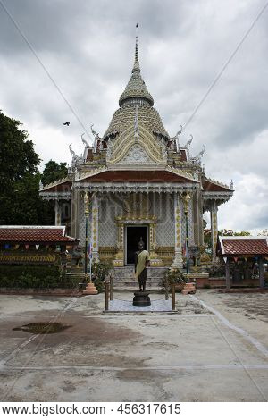 Ancient Small Shrine And Worship For Thai People Travelers Travel Visit And Respect Praying Blessing