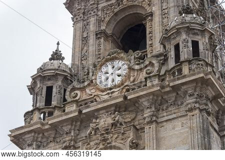Cathedral Of Santiago De Compostela In Galicia, Spain.