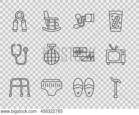 Set Line Walker, Walking Stick Cane, Blood Pressure, Adult Diaper, Sport Expander, Disco Ball, Slipp