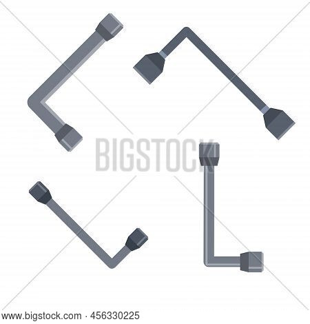 Socket Wrench. Tool For Car Repair. Unscrewing Parts. Flat Illustration