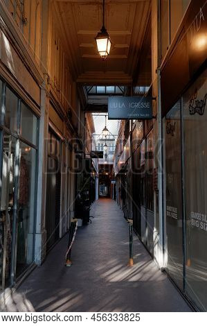Paris, France - June 6, 2022 : Paris Passage Du Ponceau Is Located In Le Sentier, An Enclave Of Bonn