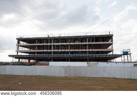 Brasilia, Brazil June 13, 2022 Construction Of New Commercial And Apartment Buildings In 511 Block O