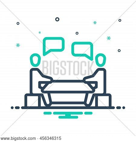 Mix Icon For Discuss Dissert Debate Altercate Argue Communication Conversation