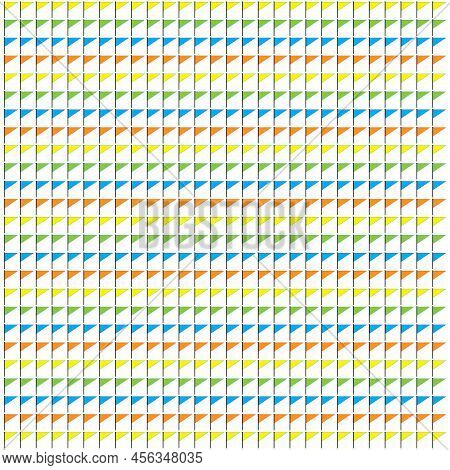Background Set Of Vector Multicolored Triangle Flags, Presenting After Celebrations With Party And E