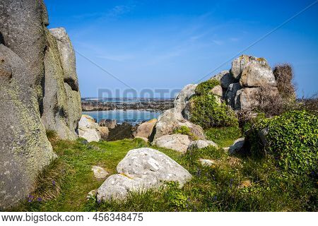 Chausey Island Coast And Cliffs Landscape In Brittany, France