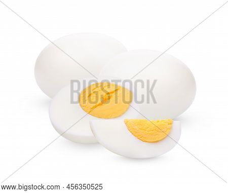 Chicken Egg ,boiled Egg Isolated On White Background