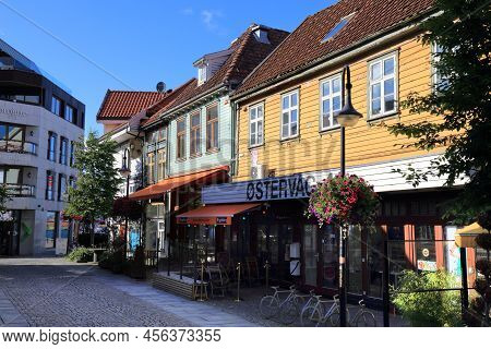 Stavanger, Norway - July 20, 2020: People Visit Borough Of Storhaug In Stavanger, Norway. Stavanger 