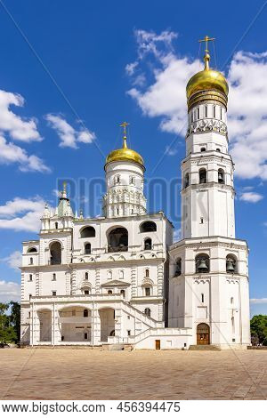 Ivan The Great Bell Tower On Sobornaya Square In Moscow Kremlin, Russia