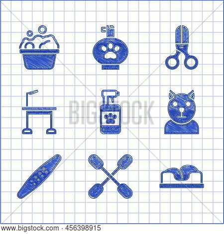Set Pet Shampoo, Cotton Swab For Ears, Bed, Cat, Nail File Pet, Grooming Table, Scissors Hairdresser