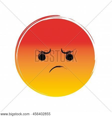 Angry Smiley, Great Design For Any Purposes. Smile Icon. Emoji Face. Smiley Face. Vector Illustratio