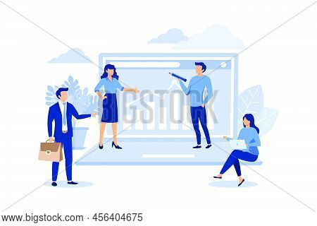 Graphic Design, Analysis Of Statistical Data In A Computer, Work With Data. Competently Planned Star
