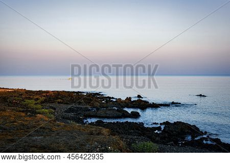 Typical Beach With Lava In The Sea Of Linosa One Of The Pelagie Islands In The Sicily Channel Of The