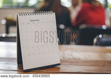 2022 Calendar Desk Place On The Table. Desktop Calender For Planner To Plan Agenda, Timetable, Appoi
