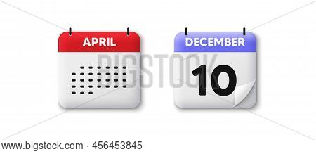 Calendar Date 3d Icon. 10th Day Of The Month Icon. Event Schedule Date. Meeting Appointment Time. Ag