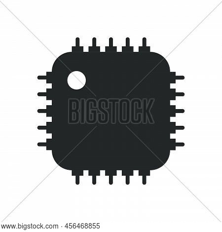 Cpu Chip Technology Vector Digital Electronic. Computer Processor Illustration Board Icon And Commun