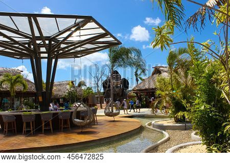 A Bar At The Cruise Ship Port Taino Bay In Puerto Plata, Dominican Republic.
