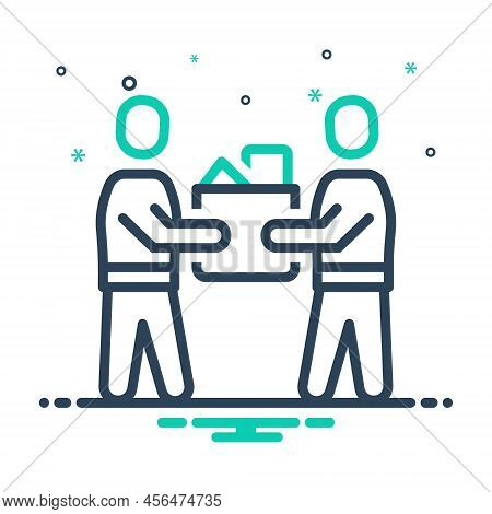 Mix Icon For Receive Get Obtain Gain Enlist Accept Collect Pick-up Take Accept