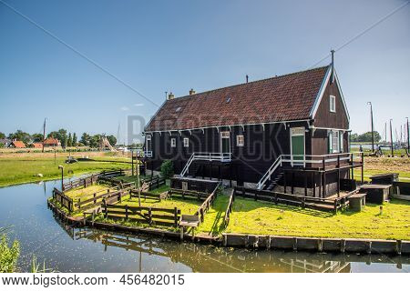 Enkhuizen, Netherlands, June 2022. The Old Fishermens Cottages At The Zuiderzee Museum In Enkhuizen.