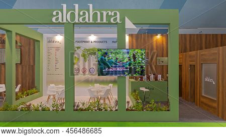 Novi Sad, Serbia - May 21, 2022: Company Booth Aldahra From United Arab Emirates At Agriculture Fair