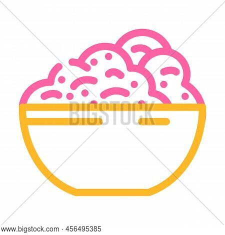 Ground Meat Color Icon Vector. Ground Meat Sign. Isolated Symbol Illustration