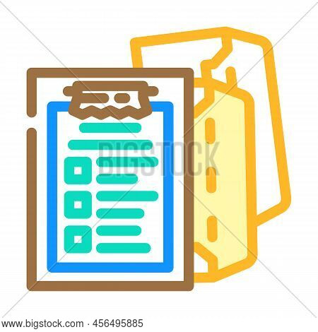 Content Review Email Marketing Color Icon Vector. Content Review Email Marketing Sign. Isolated Symb