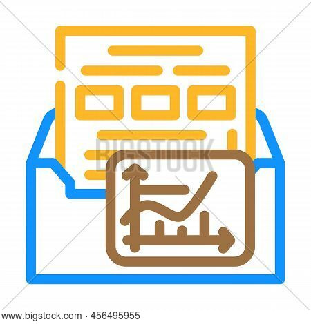 Track Email Campaigns Color Icon Vector. Track Email Campaigns Sign. Isolated Symbol Illustration
