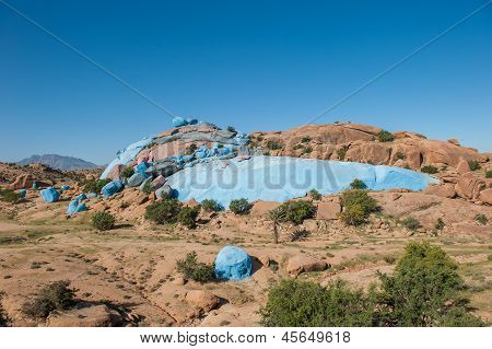 เพ้นท์หิน Tafraoute โมร็อกโก