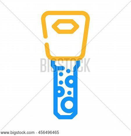 Dimple Key Color Icon Vector. Dimple Key Sign. Isolated Symbol Illustration