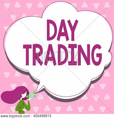 Handwriting Text Day Trading. Business Approach Securities Specifically Buying And Selling Financial