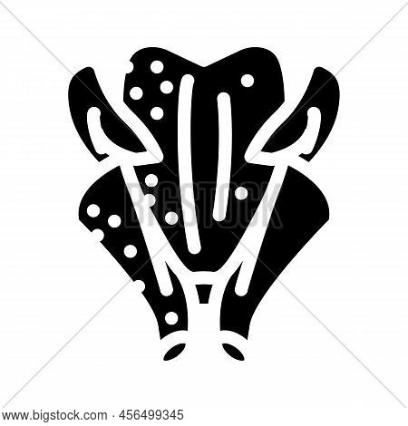 Broiler Chicken Carcass Glyph Icon Vector. Broiler Chicken Carcass Sign. Isolated Symbol Illustratio