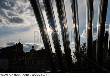 Nawa Arch With Sunlight And Sky At Background In Wroclaw