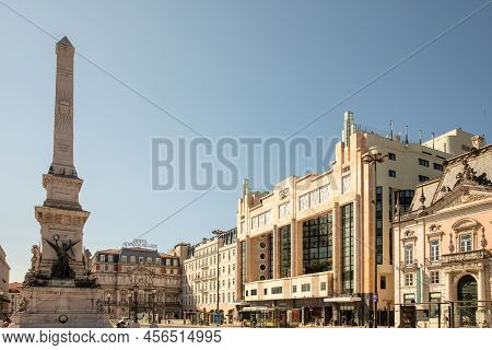 Lisbon, Portugal - August 8, 2021: Architecture Details Of Lisbon, The Capital And The Largest City 