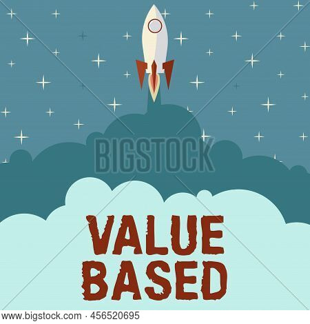 Conceptual Caption Value Based. Business Overview Considering The Product Worth In Satisfying The Cu