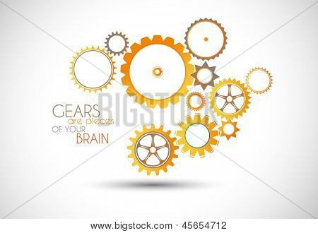 Konzept Mechaniker Gear Abbildung. Es kann verwendet werden, um zu zeigen wie Teamarbeit wichtig ist und jeder Teil 