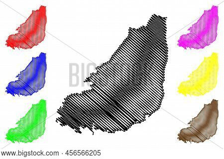 Hisingen Island (kingdom Of Sweden) Map Vector Illustration, Scribble Sketch Hisingen Map