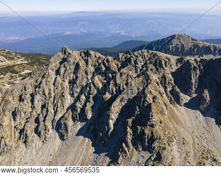 Aerial View Of Pirin Mountain Near Polezhan Peak, Bulgaria