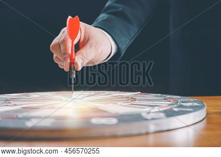 Success Goals Targeting The Business Concept. The Concept Of Starting A New Business That Goes Bette